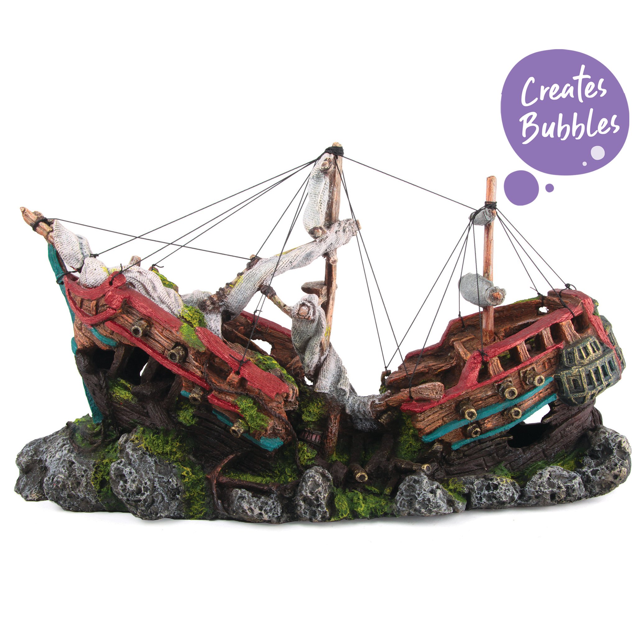 Bubbling Galleon With Cannons – Large