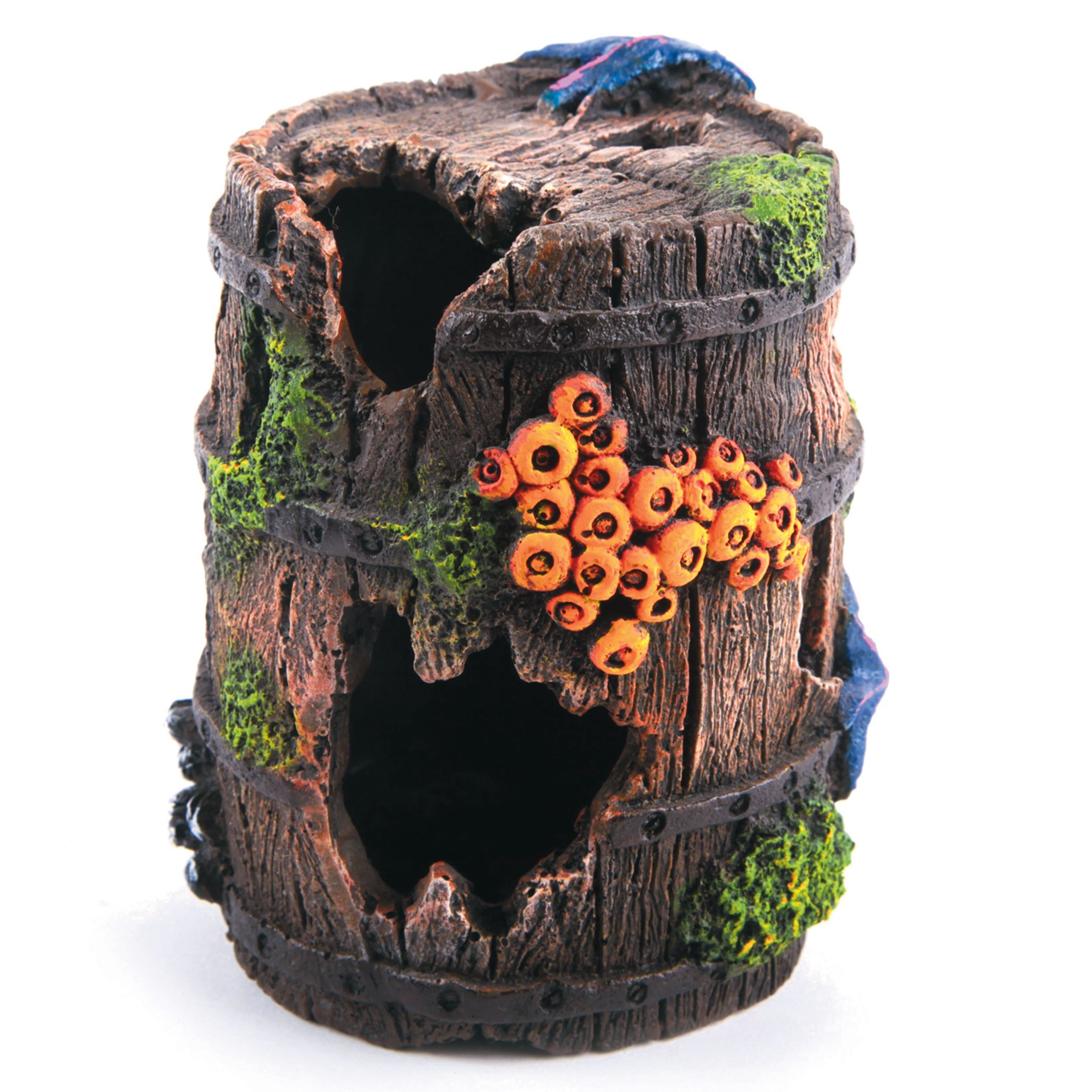 Wooden Barrel with Overgrown Coral – Medium