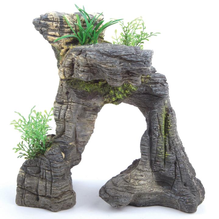 Greystone Arch With Plants