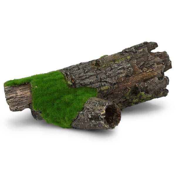 Log With Textured Moss